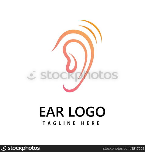 Ear,hearing logo icon vector design