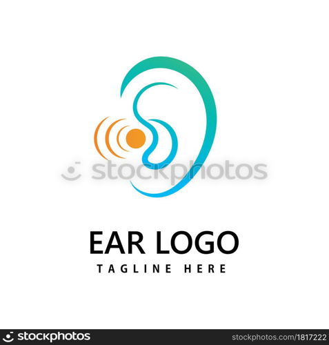 Ear,hearing logo icon vector design