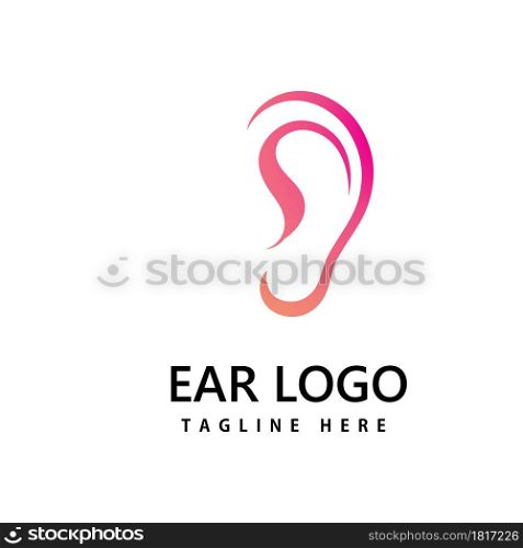 Ear,hearing logo icon vector design