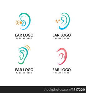 Ear,hearing logo icon vector design