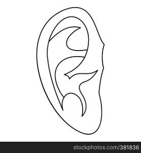 Ear icon. Outline illustration of ear vector icon for web. Ear icon, outline style