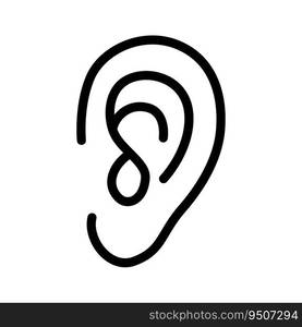 Ear icon vector on trendy style for design and print