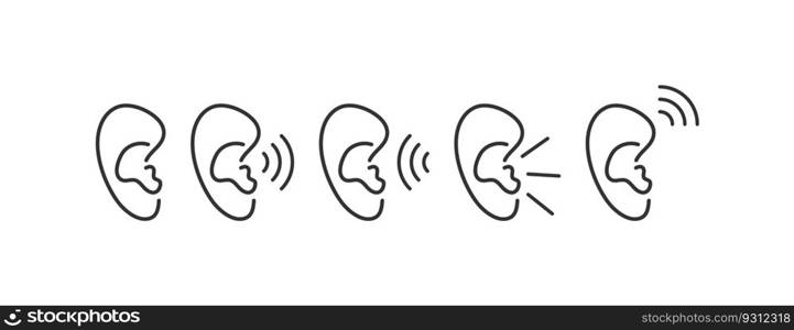 Ear line icon. Vector illustration design.