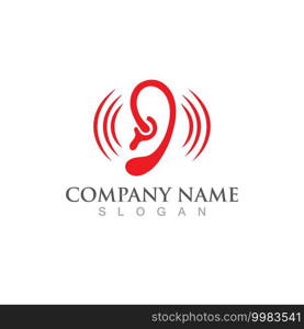 ear logo and symbol vector