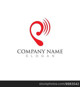 ear logo and symbol vector