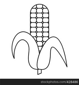 Ear of corn icon. Outline illustration of ear of corn vector icon for web. Ear of corn icon, outline style