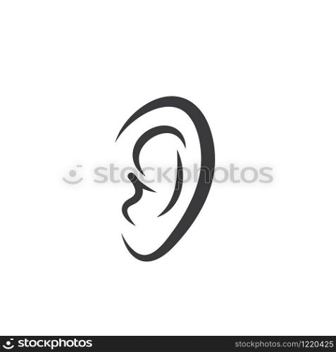 ear vector icon of human senses illustration design