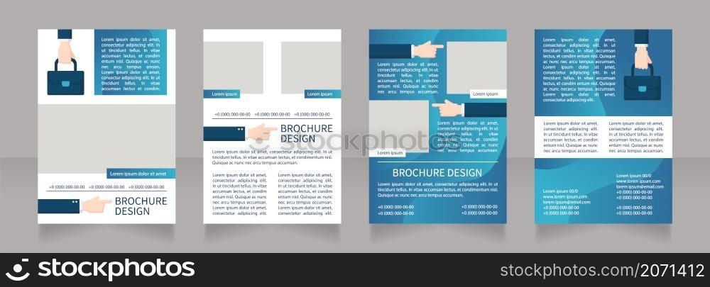 Early career opportunity for students blank brochure layout design. Vertical poster template set with empty copy space for text. Premade corporate reports collection. Editable flyer 4 paper pages. Early career opportunity for students blank brochure layout design