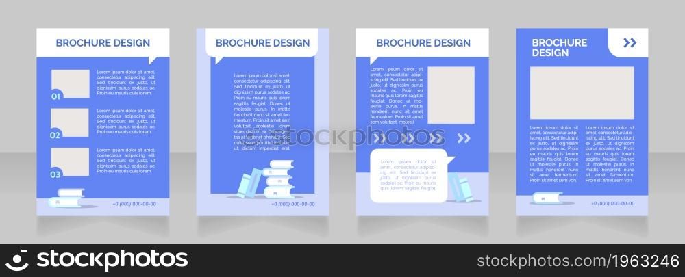 Early childhood education blank brochure layout design. Academic year. Vertical poster template set with empty copy space for text. Premade corporate reports collection. Editable flyer paper pages. Early childhood education blank brochure layout design