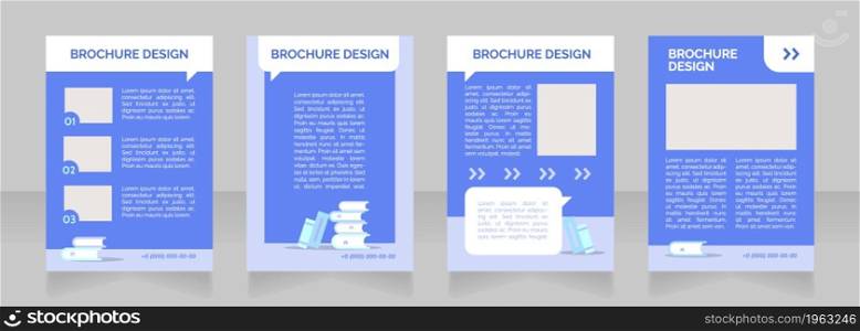 Early childhood education blank brochure layout design. Academic year. Vertical poster template set with empty copy space for text. Premade corporate reports collection. Editable flyer paper pages. Early childhood education blank brochure layout design
