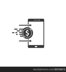 earning money with smartphone  icon vector illustration design template web