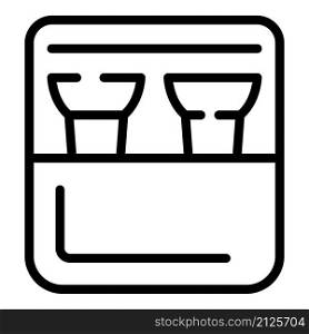 Earplugs box icon outline vector. Auditory noise. Listen reduction. Earplugs box icon outline vector. Auditory noise