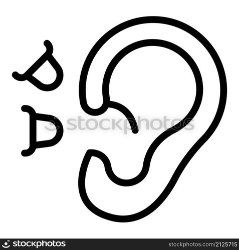 Earplugs control icon outline vector. Noisy protect. Noise auditory. Earplugs control icon outline vector. Noisy protect