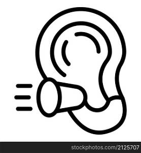 Earplugs protection icon outline vector. Noise listen. Control noisy. Earplugs protection icon outline vector. Noise listen