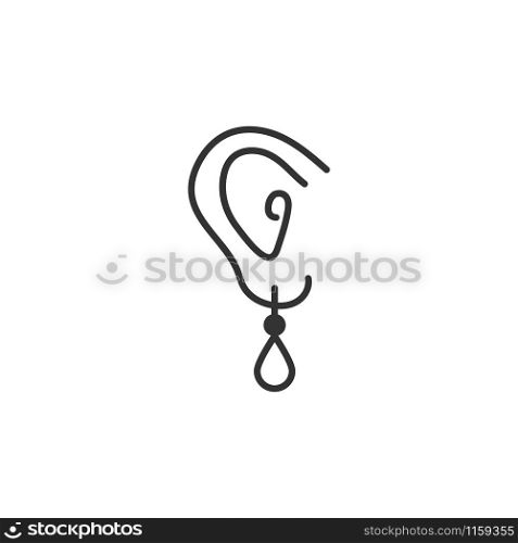 Earring graphic design template vector isolated illustration. Earring graphic design template vector illustration