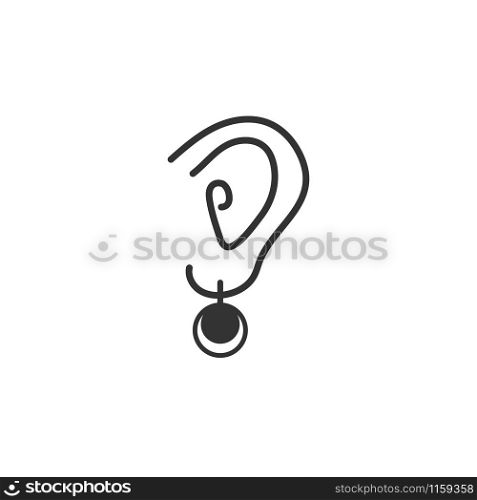 Earring graphic design template vector isolated illustration. Earring graphic design template vector illustration