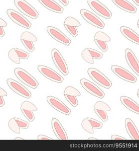 ears hare rabbit easter eggs hunting holiday. Vector illustration