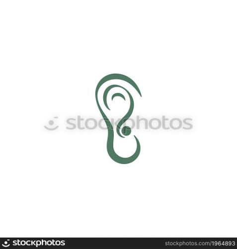 Ears logo icon flat design template vector
