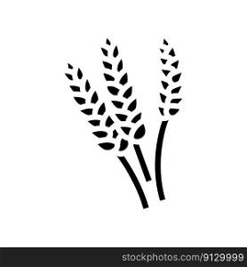 ears of wheat harvest glyph icon vector. ears of wheat harvest sign. isolated symbol illustration. ears of wheat harvest glyph icon vector illustration