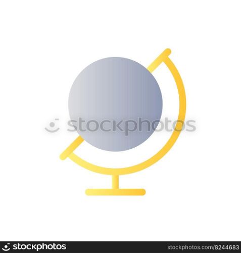 Earth ball globe flat gradient two-color ui icon. Geography lesson. Classroom supply. Travel around. Simple filled pictogram. GUI, UX design for mobile application. Vector isolated RGB illustration. Earth ball globe flat gradient two-color ui icon