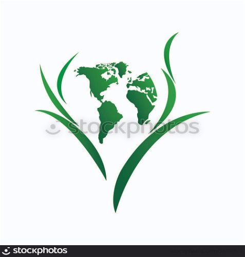 Earth day April 22 illustration.ECO logo vektor