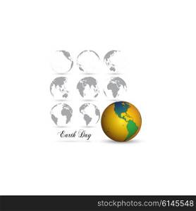 Earth Day background with the words and world globes. Vector illustration. Earth Day background with the words and world globes. Vector illustration.