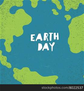 ""Earth day" concept. Creative design poster for Earth Day."