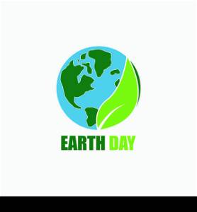 Earth day ecology logo vector template