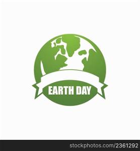 Earth day ecology logo vector template