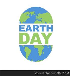 Earth Day emblem. Logo for Holidays of Earth.