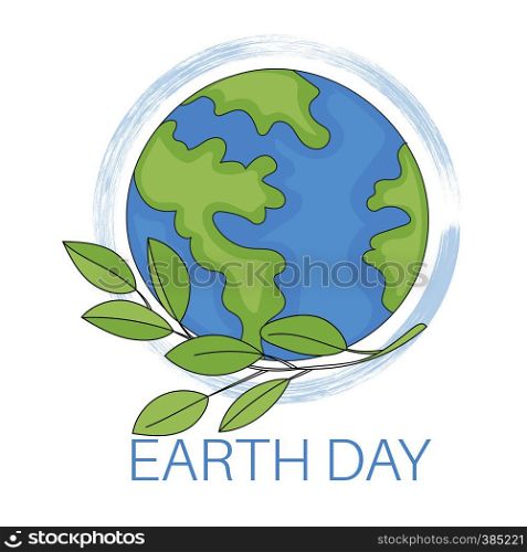 EARTH DAY Planet Ecological Problem Vector Illustration Set