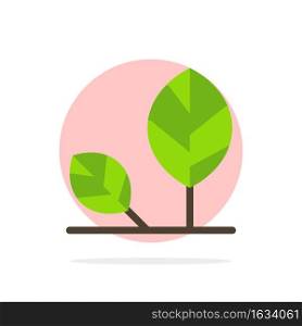 Earth, Eco, Environment, Leaf, Nature Abstract Circle Background Flat color Icon