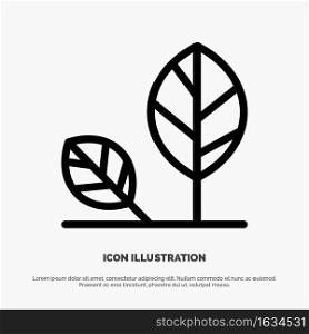 Earth, Eco, Environment, Leaf, Nature Line Icon Vector