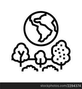 earth environment line icon vector. earth environment sign. isolated contour symbol black illustration. earth environment line icon vector illustration