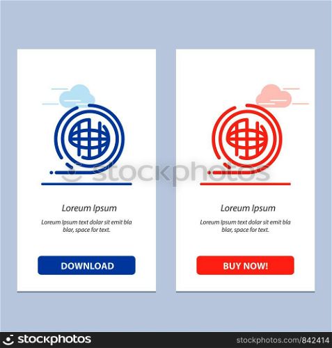 Earth, Environment, Planet, Shaping, Terra Blue and Red Download and Buy Now web Widget Card Template