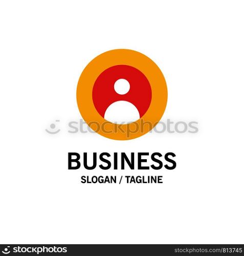 Earth, Global, People, User, World Business Logo Template. Flat Color