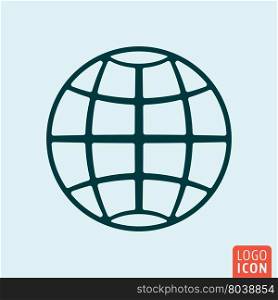 Earth globe icon. Earth globe icon. Globe symbol. Vector illustration