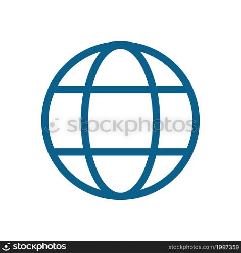 Earth Globe Line Icon