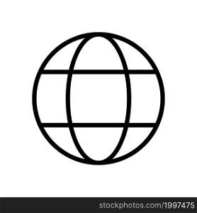 Earth Globe Line Icon