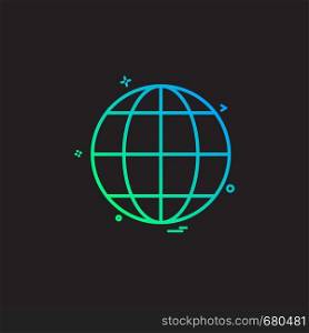 earth globe multimedia icon vector design