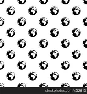 Earth globe pattern seamless in simple style vector illustration. Earth globe pattern vector