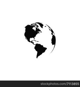 Earth globe vector icon. Earth map black icon. Earth globe map isolated on white background. Eps10. Earth globe vector icon. Earth map black icon. Earth globe map isolated on white background