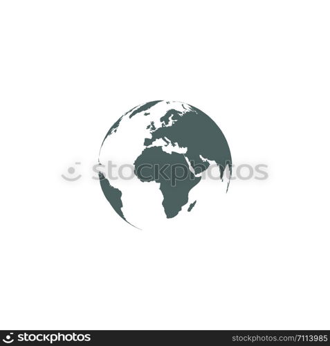 Earth globe vector icon. Earth map icon. Earth planet isolated on white background. Eps10. Earth globe vector icon. Earth map icon. Earth planet isolated on white background