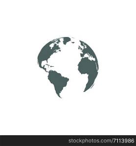 Earth globe vector icon. Earth map icon. Earth planet isolated on white background. Eps10. Earth globe vector icon. Earth map icon. Earth planet isolated on white background