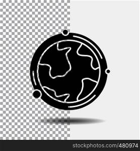 earth, globe, world, geography, discovery Glyph Icon on Transparent Background. Black Icon. Vector EPS10 Abstract Template background