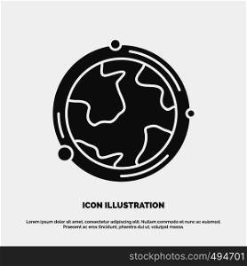 earth, globe, world, geography, discovery Icon. glyph vector gray symbol for UI and UX, website or mobile application. Vector EPS10 Abstract Template background