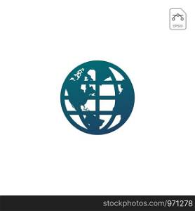 Earth globes isolated on white background. Flat planet Earth icon. Vector illustration.. Earth globes isolated on white background. Flat planet Earth icon. Vector illustration or logo inspiration