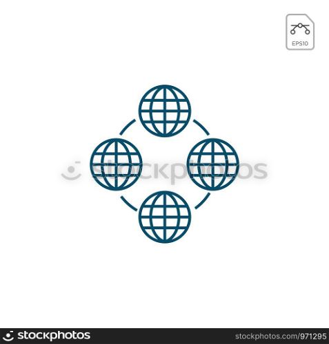 Earth globes isolated on white background. Flat planet Earth icon. Vector illustration.. Earth globes isolated on white background. Flat planet Earth icon. Vector illustration or logo inspiration