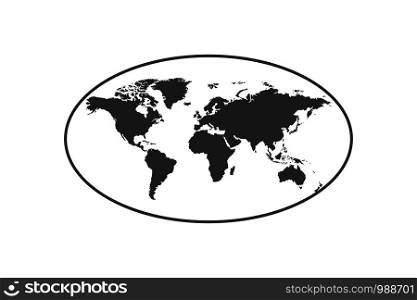 Earth map globe. Earth map in circle and flat design, isolated on white background. World map. Earth for web design. Vector illustration. Earth map globe. Earth map in circle and flat design, isolated on white background. World map. Earth for web design. Vector