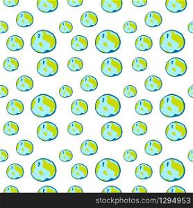 Earth pattern, illustration, vector on white background.